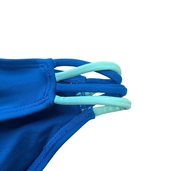 Hula Honey Blue Strappy Side Bikini Bottom Size Large NWT - Picture 3 of 5